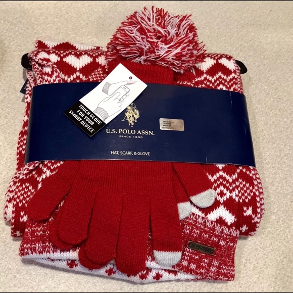polo hat and scarf set
